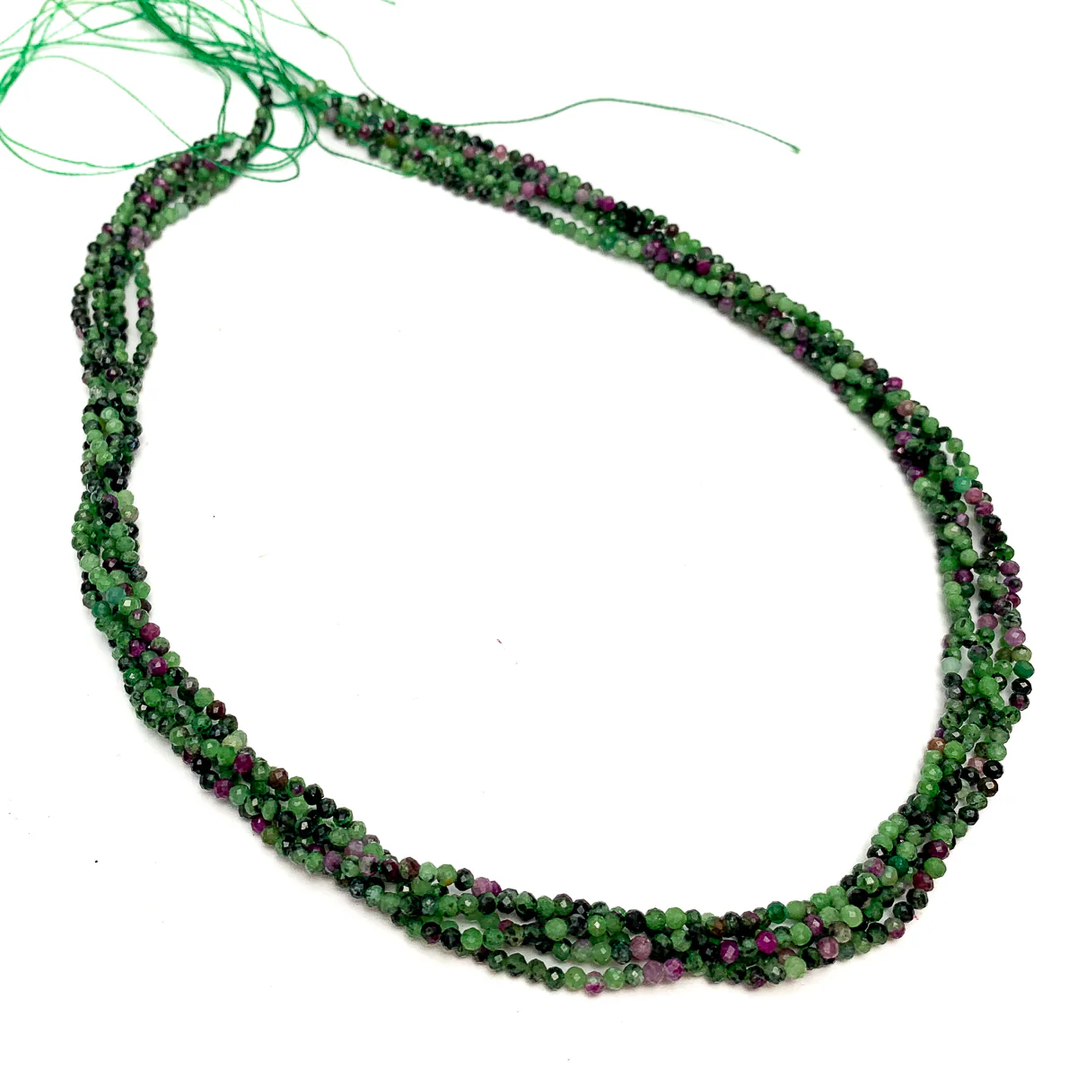 Ruby Zoisite 2mm Faceted Rounds - Image 4