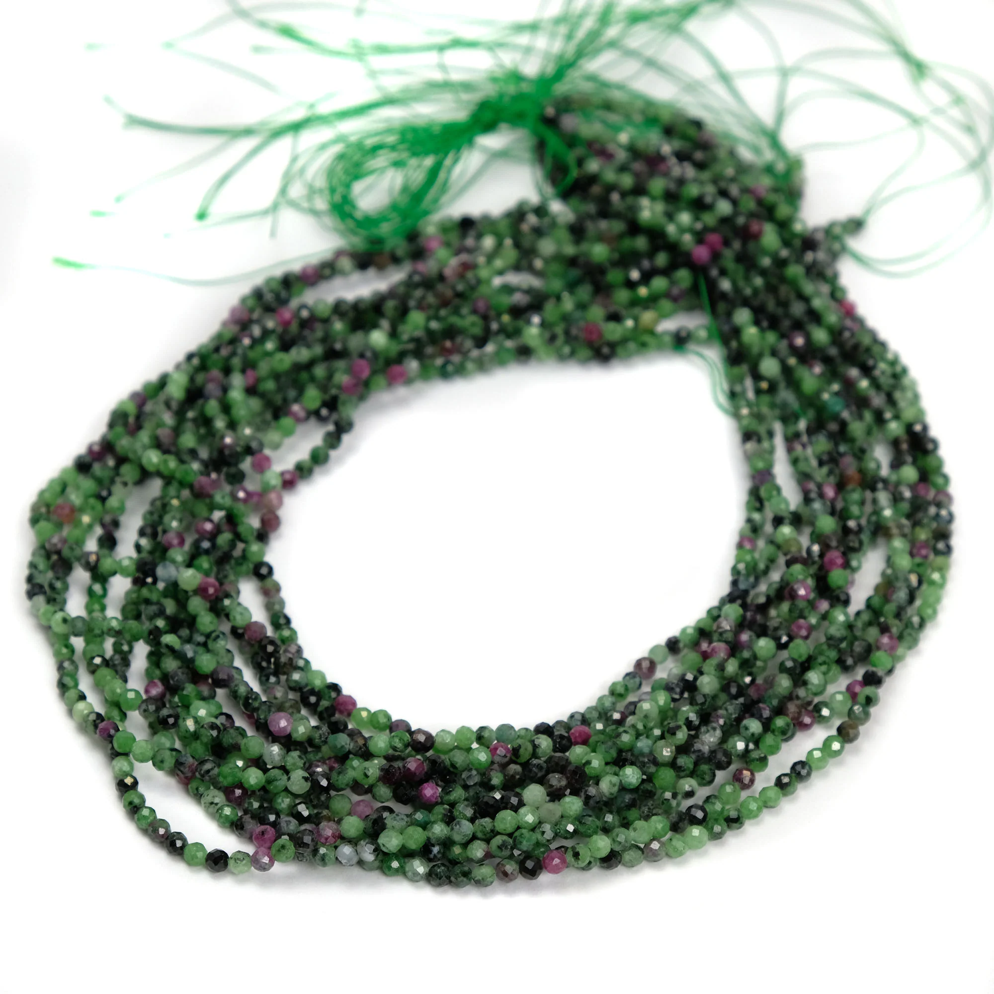 Ruby Zoisite 3mm Faceted Rounds - Image 2