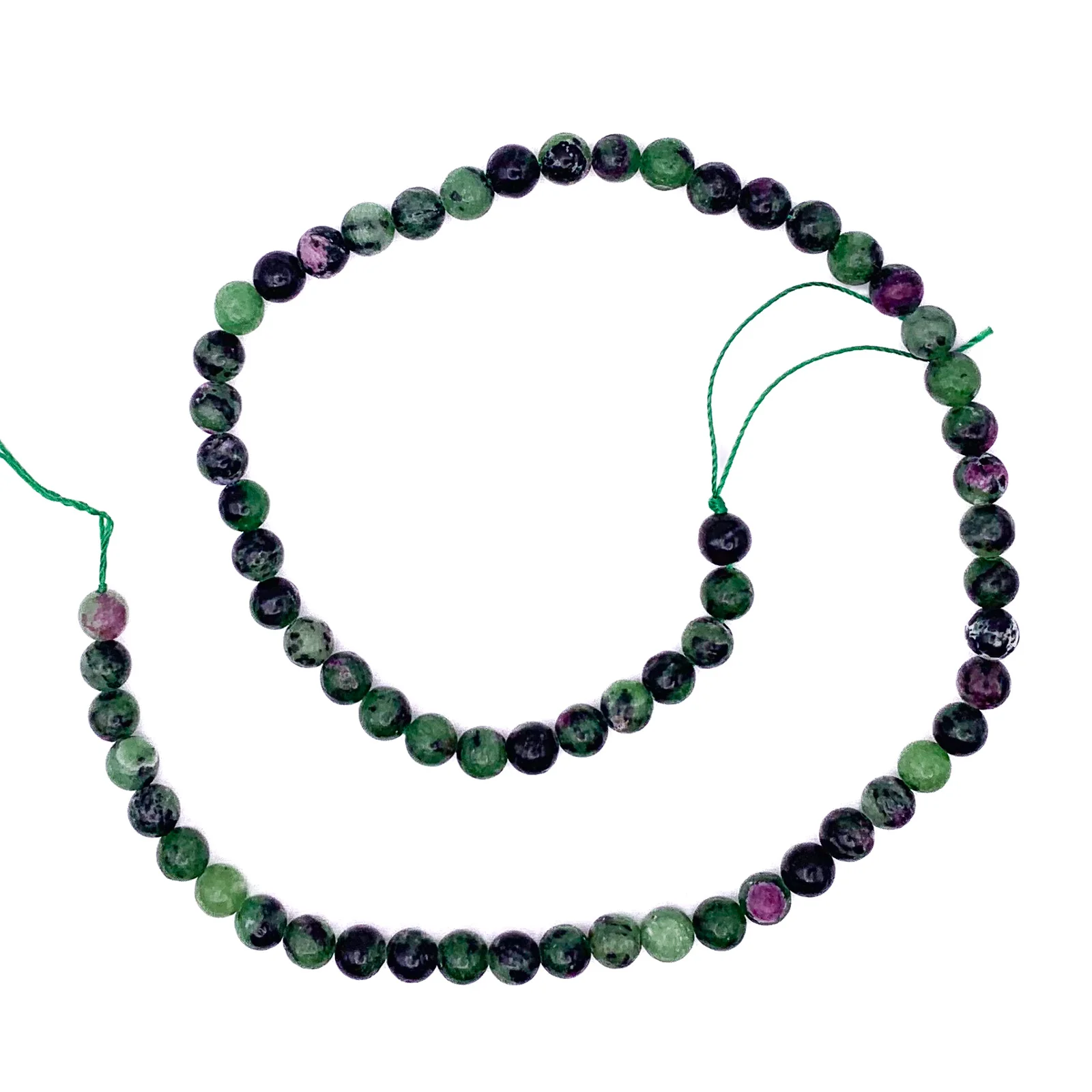 Ruby Zoisite 6.5mm Smooth Rounds Bead Strand - Image 2