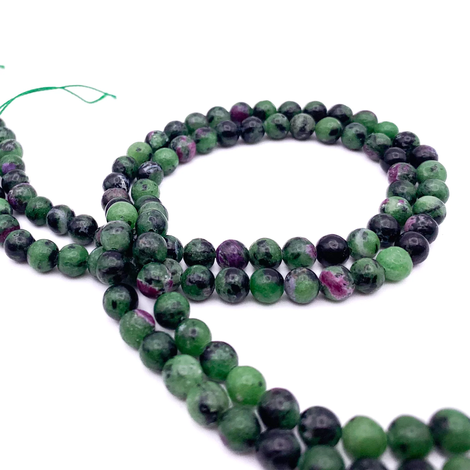 Ruby Zoisite 6.5mm Smooth Rounds Bead Strand - Image 3