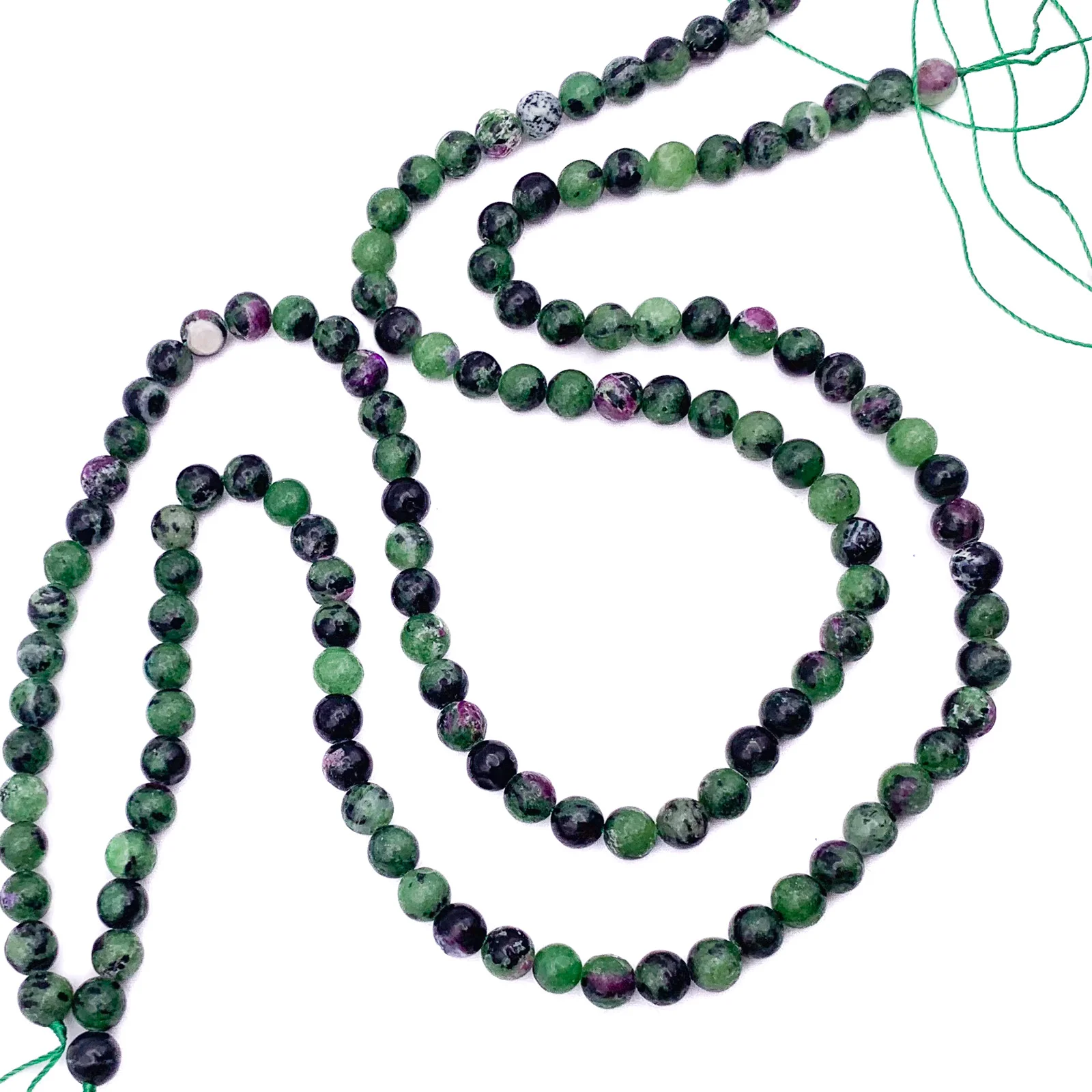 Ruby Zoisite 6.5mm Smooth Rounds Bead Strand - Image 4
