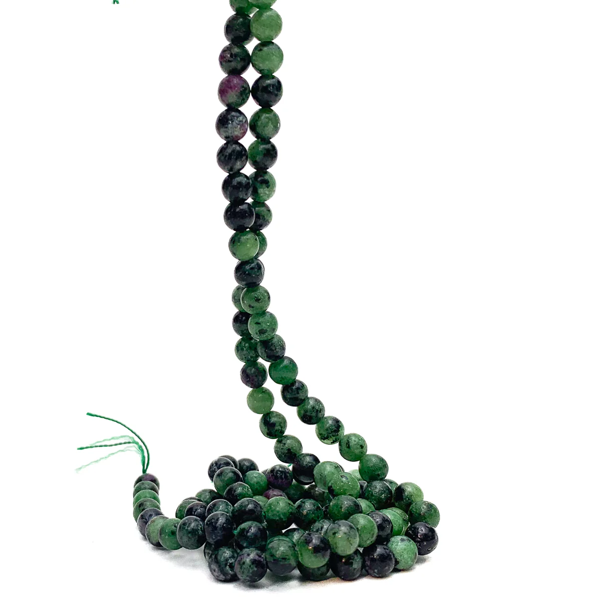 Ruby Zoisite 7mm Smooth Rounds Bead Strand - Image 2