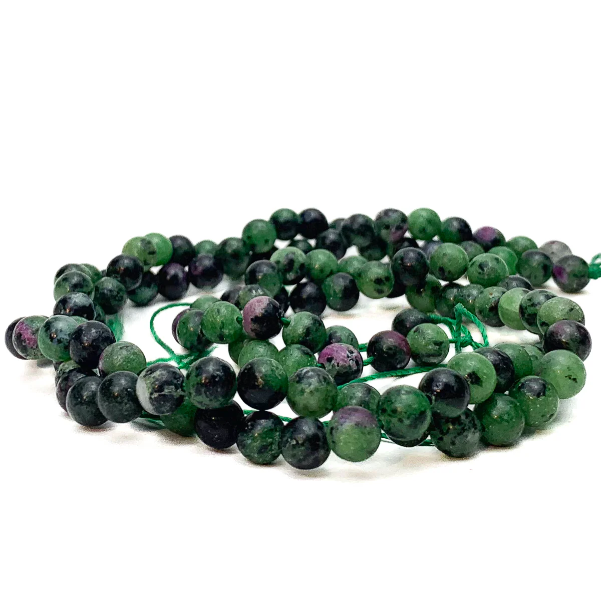 Ruby Zoisite 7mm Smooth Rounds Bead Strand - Image 3