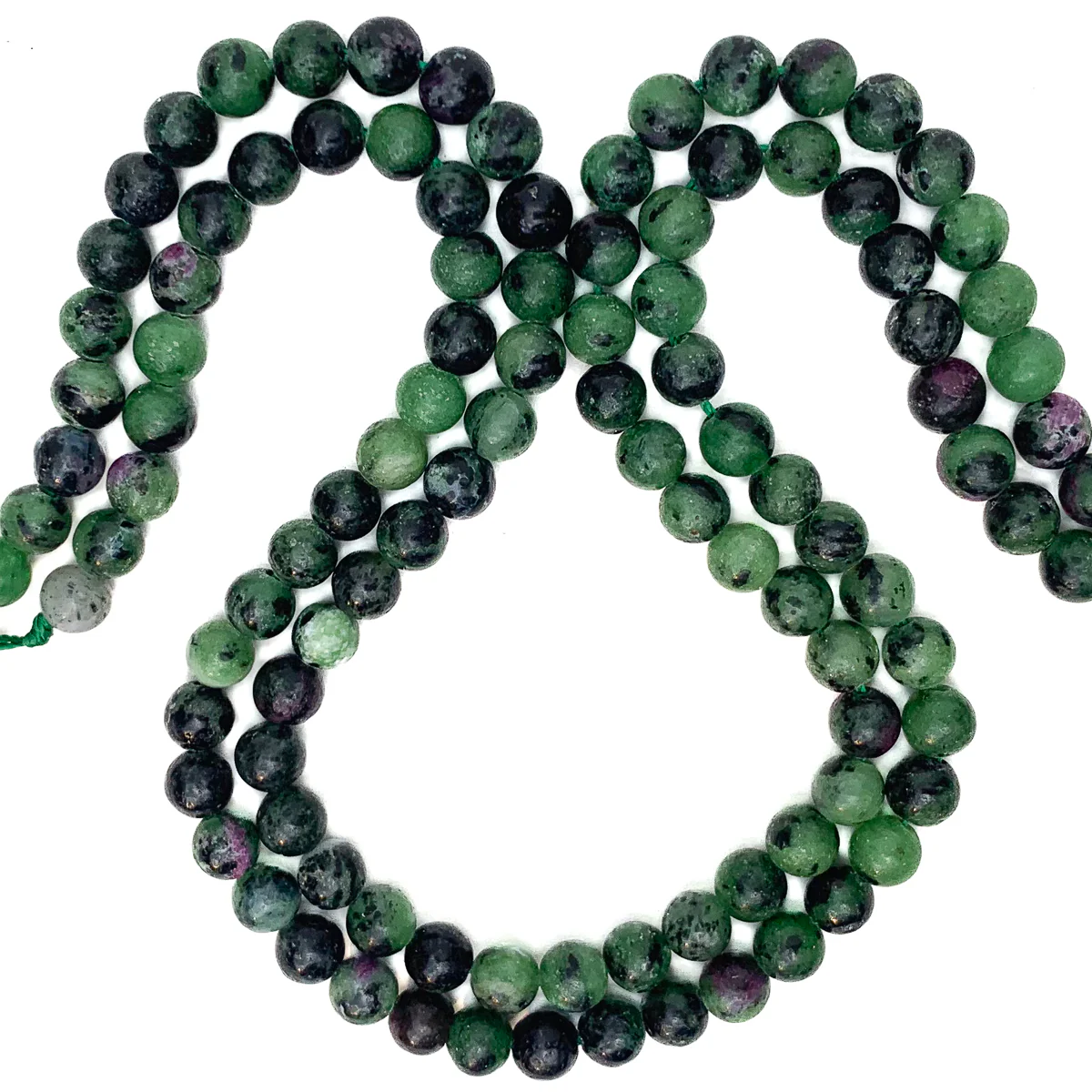 Ruby Zoisite 7mm Smooth Rounds Bead Strand - Image 4