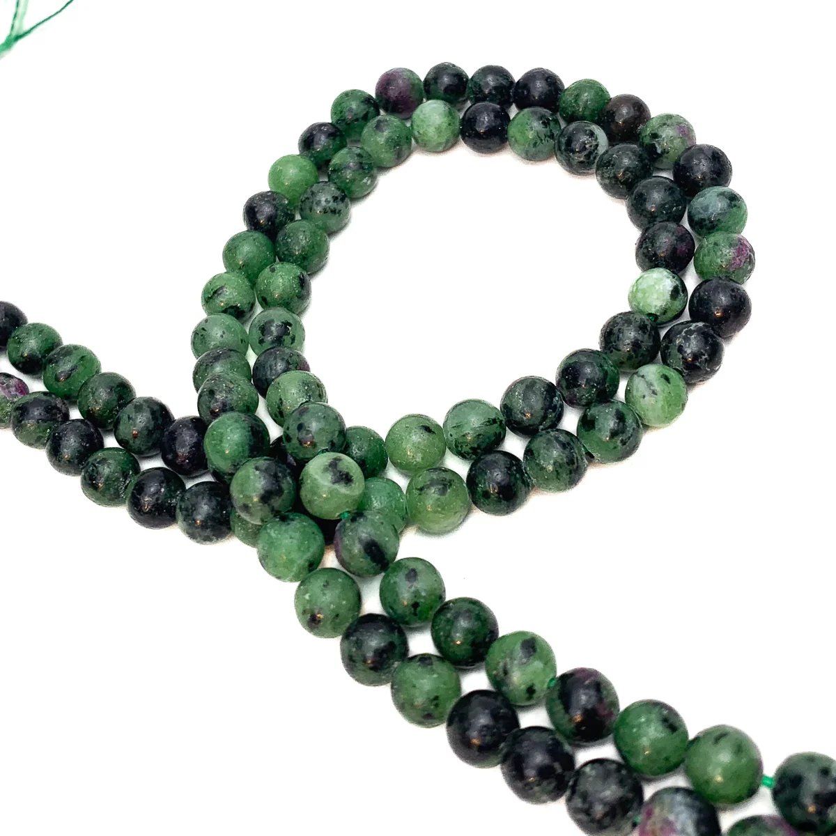 Ruby Zoisite 7mm Smooth Rounds Bead Strand - Image 5