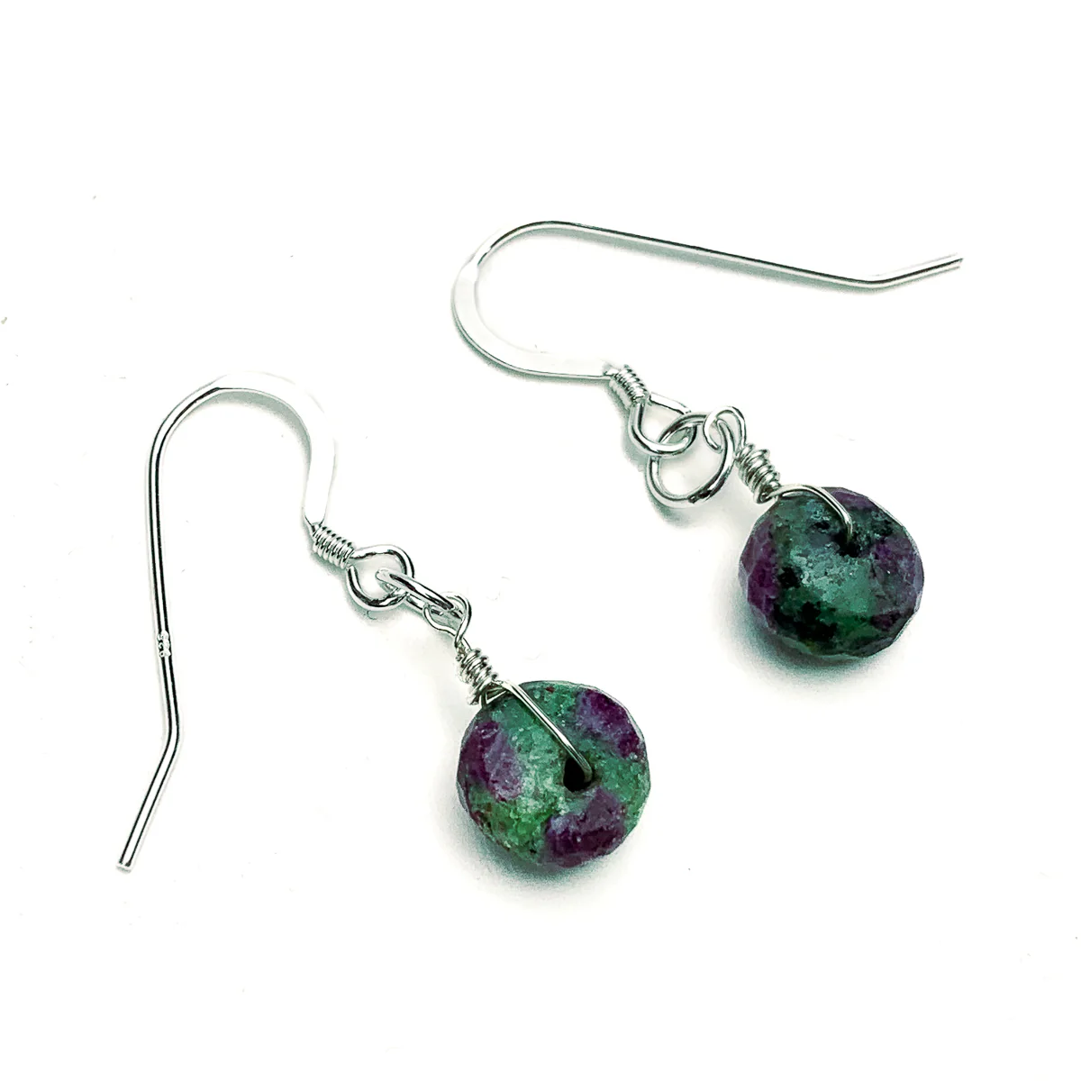 Ruby Zoisite Earrings With Sterling Silver French Earwires - Image 3