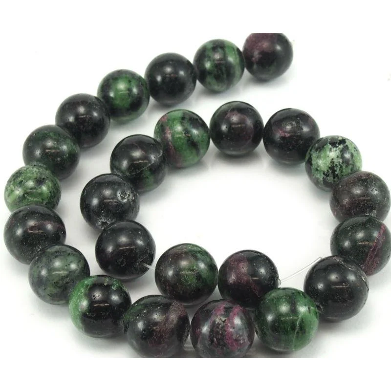 Ruby-Zoisite Smooth Rounds 16mm Strand - Image 5