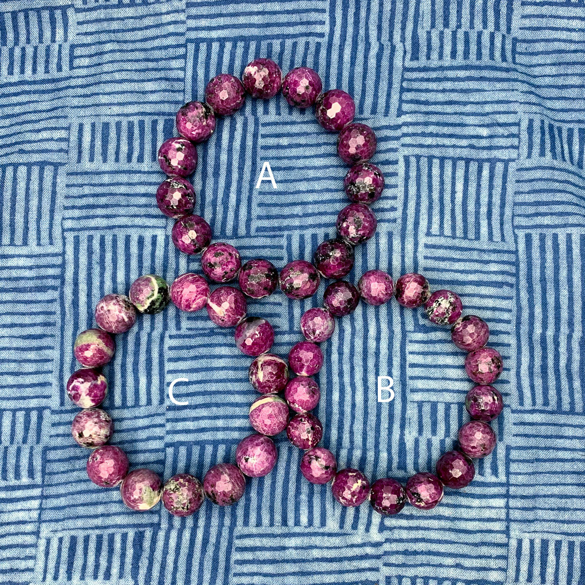 Ruby Zoisite Stretch Bracelets - Image 3