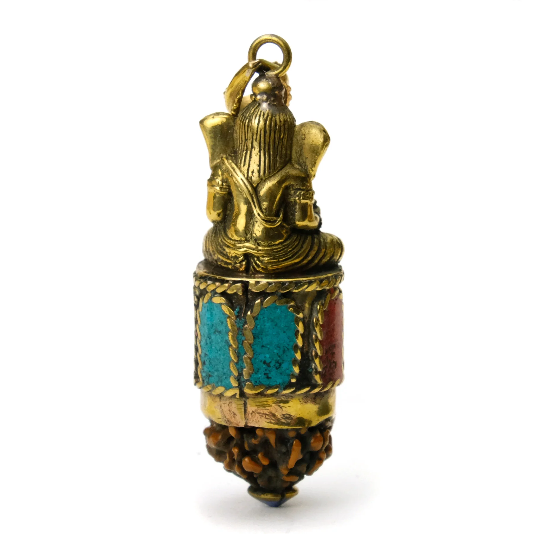 Rudraksha Prayer Bead with Lord Ganesha Pendant # 44 / 2 - Image 3