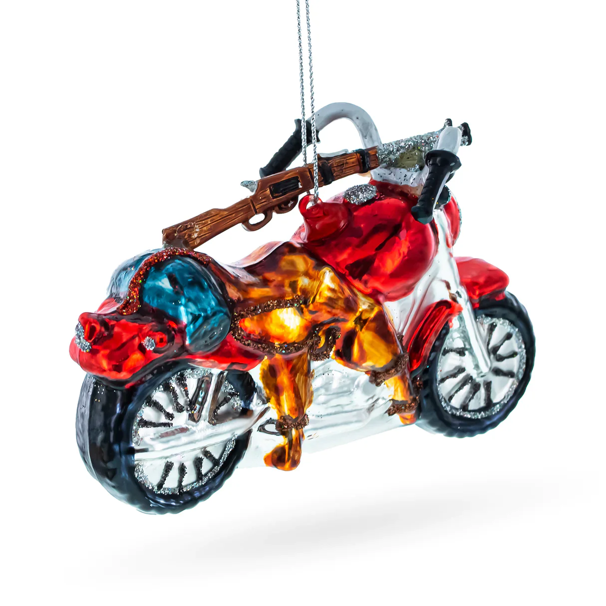 Rugged Red Motorcycle Ornament PS - Image 3