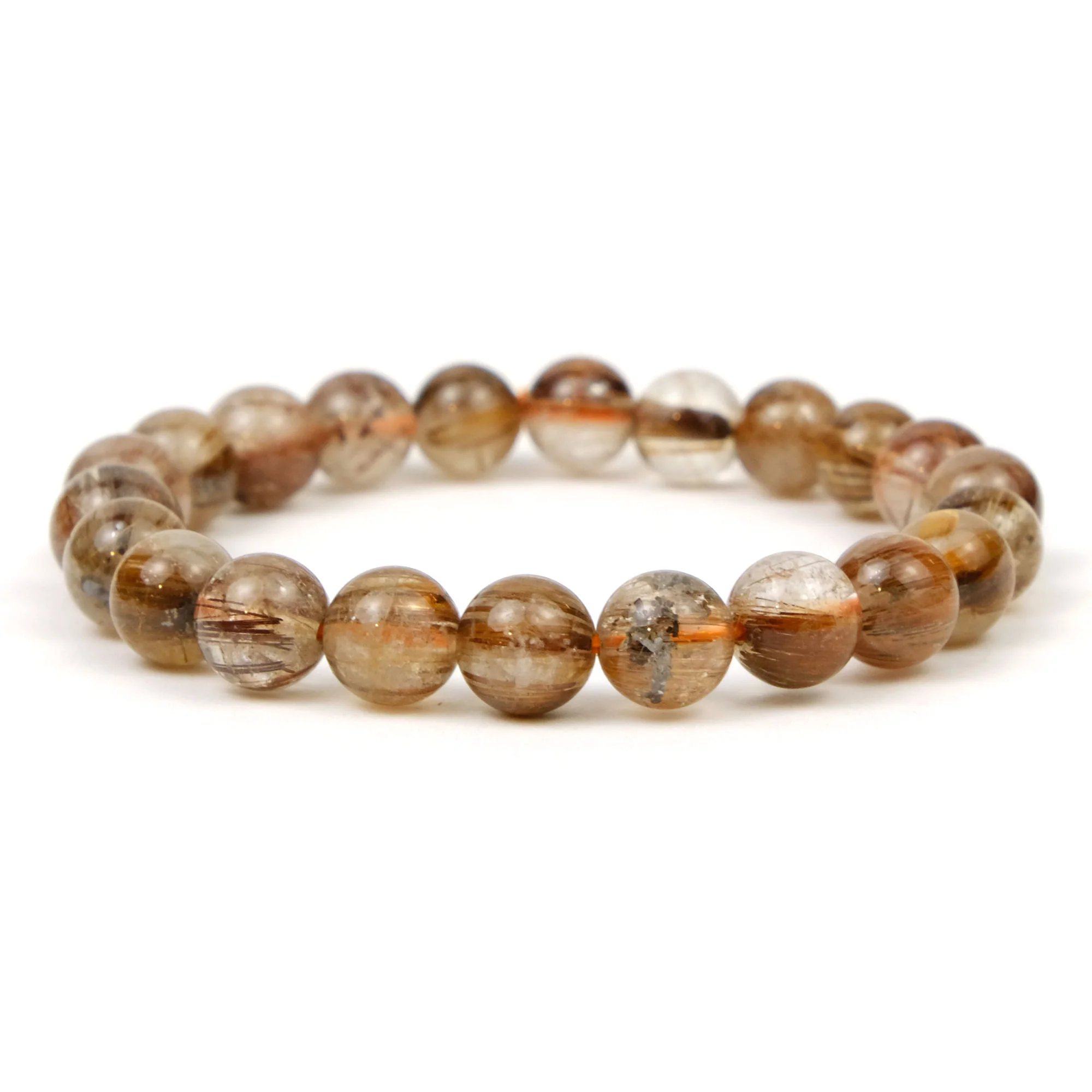 Rutilated Quartz Stretch Bracelet 8mm - Image 2