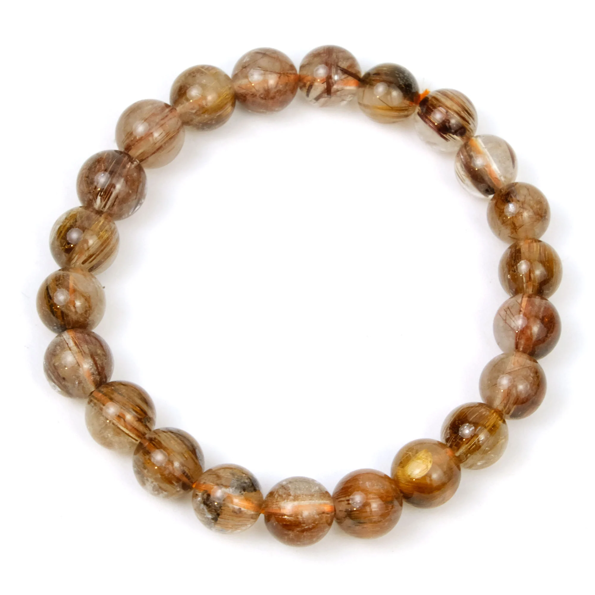 Rutilated Quartz Stretch Bracelet 8mm - Image 3