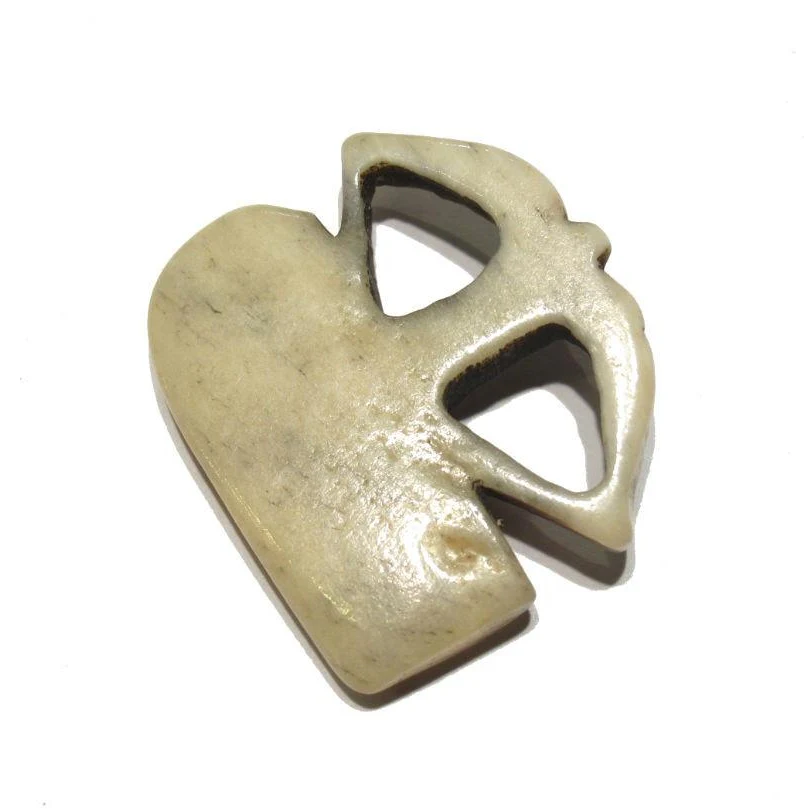 Sagittarius The Archer Zodiac Symbol Hand Carved Cow Bone Pendant Bead - Image 3