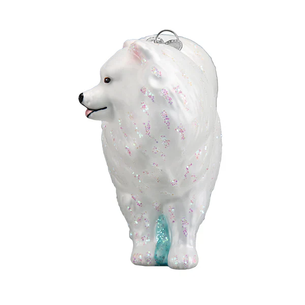 Samoyed Dog Glass Ornament - Image 3