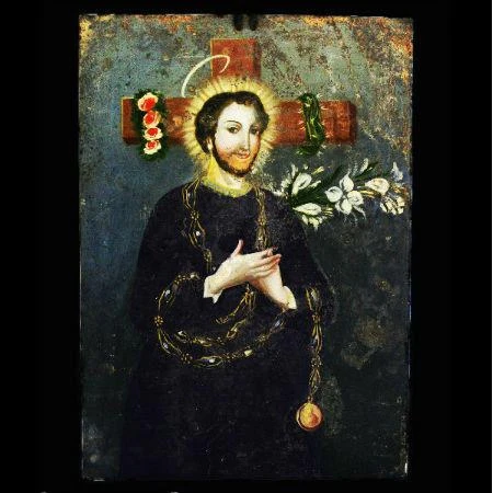 San Cayetano 2 Antique Mexican Retablo #125 - Image 2
