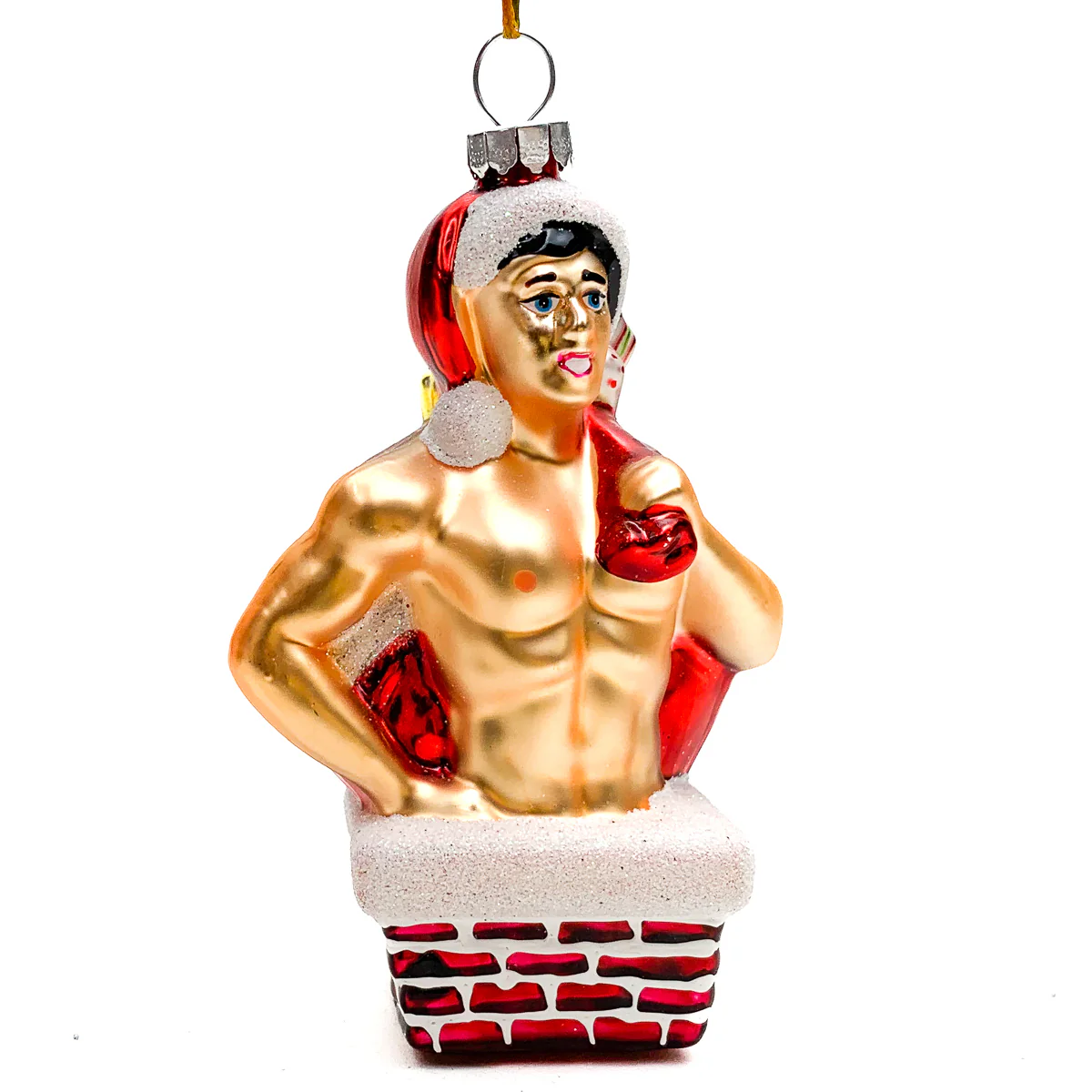 Santa's Muscly Helper Chimney Charley Ornament 50% OFF SALE - Image 2