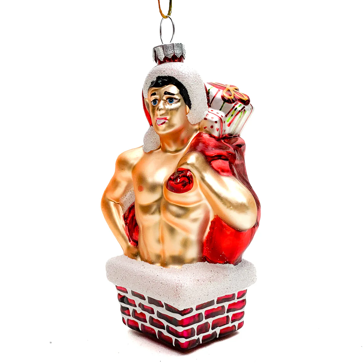 Santa's Muscly Helper Chimney Charley Ornament 50% OFF SALE - Image 3