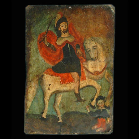 Santiago Matamoros - "Saint James the Moor-Slayer" Retablo #95 - Image 2