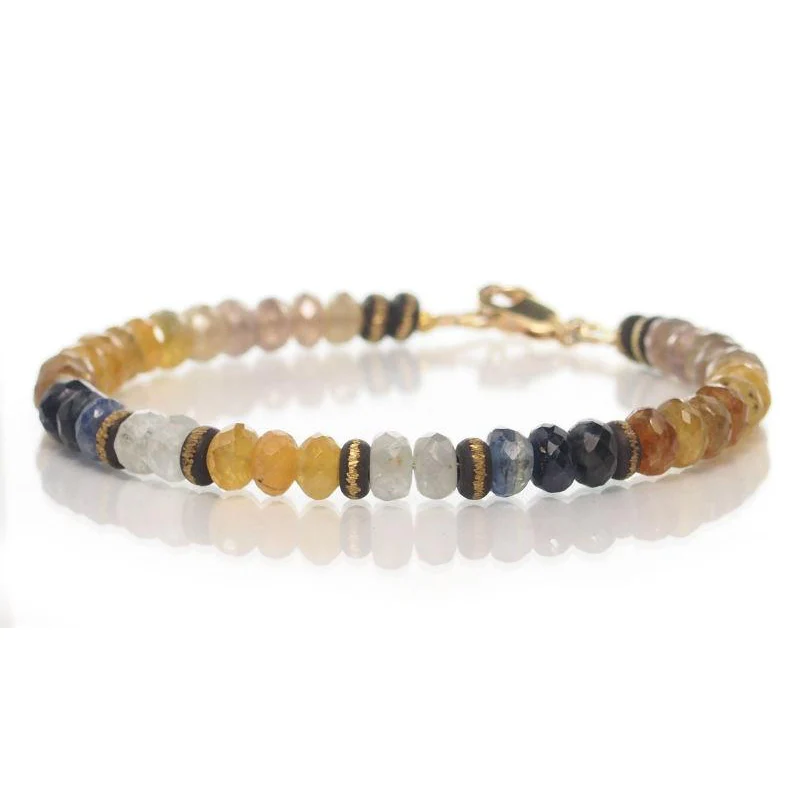 Sapphire Bracelet with Gold Filled Lobster Claw Clasp - Image 2