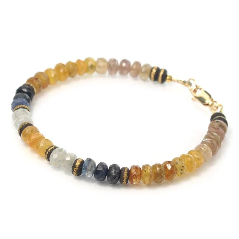 Sapphire Bracelet with Gold Filled Lobster Claw Clasp - Image 4