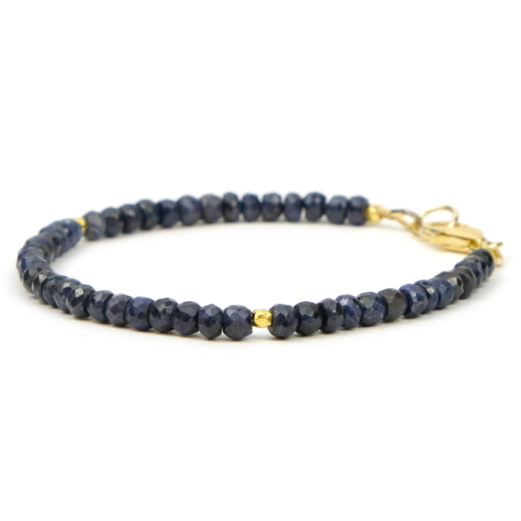 Sapphire Bracelet with Gold Filled Trigger Clasp - Image 2