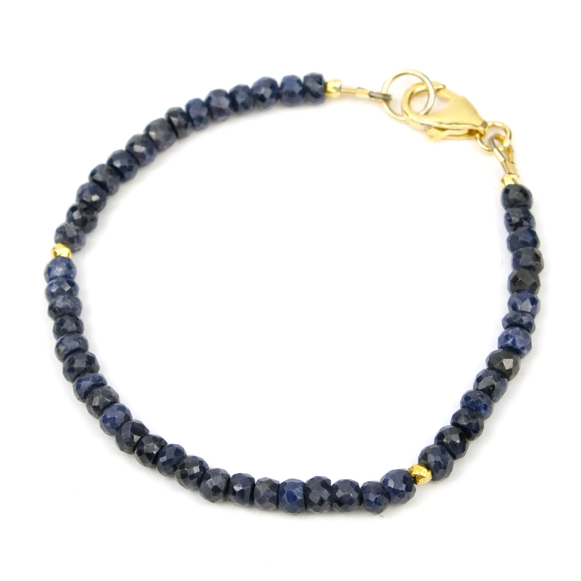 Sapphire Bracelet with Gold Filled Trigger Clasp - Image 3