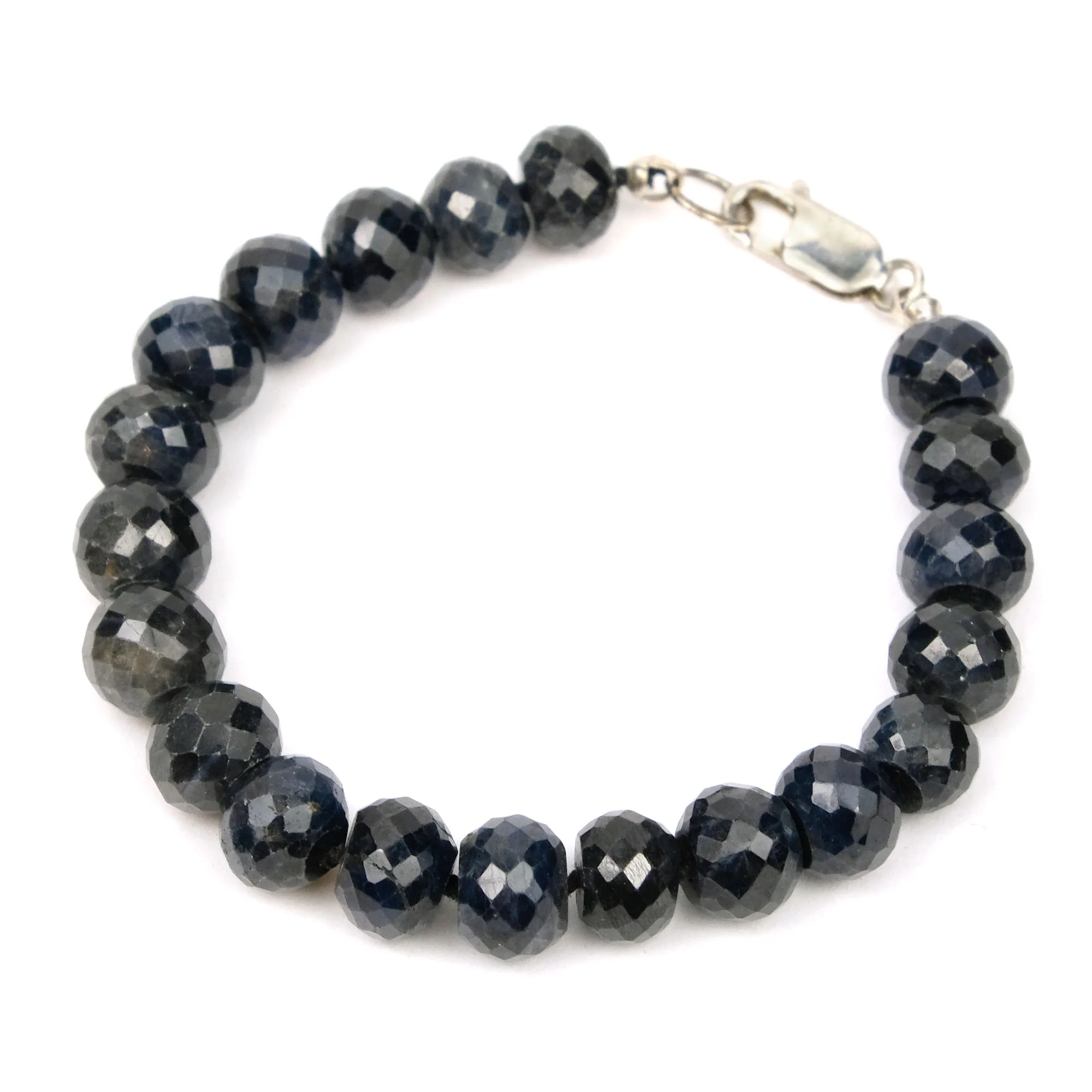 Sapphire Bracelet with Sterling Silver Lobster Clasp - Image 3