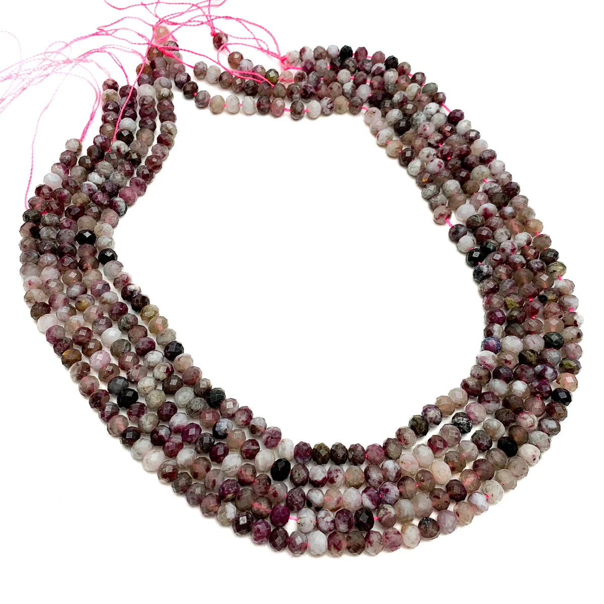 Sapphire Corundum Faceted 5mm Rondelle Bead Strand - Image 4