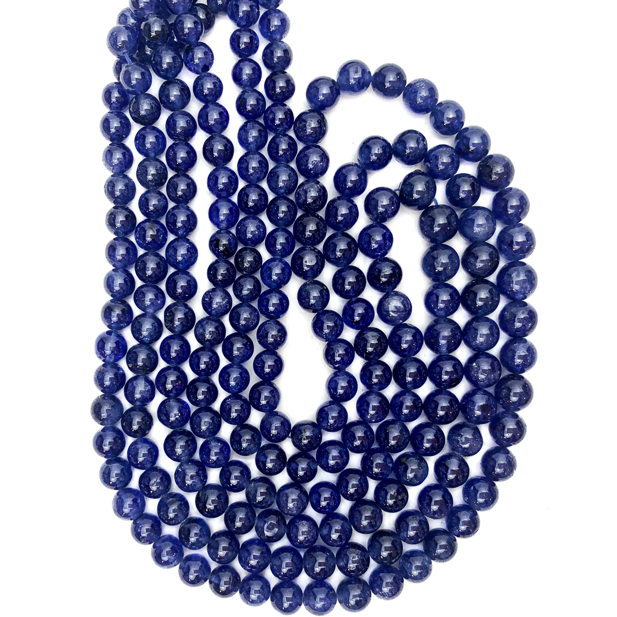 Sapphire Graduated Smooth Round Strands - Image 2