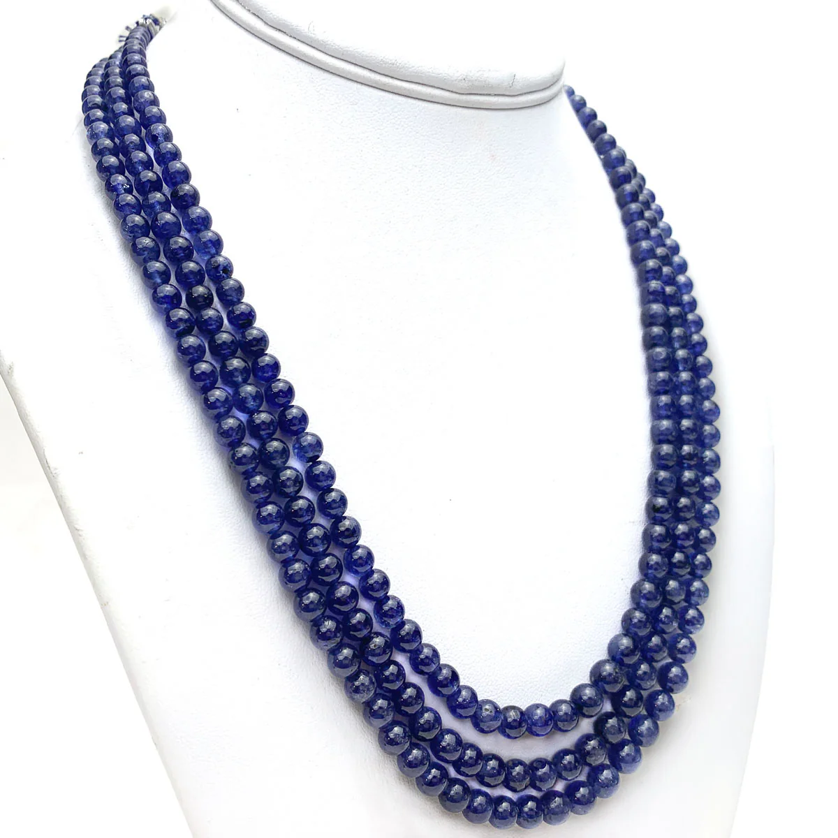 Sapphire Graduated Smooth Round Strands - Image 5