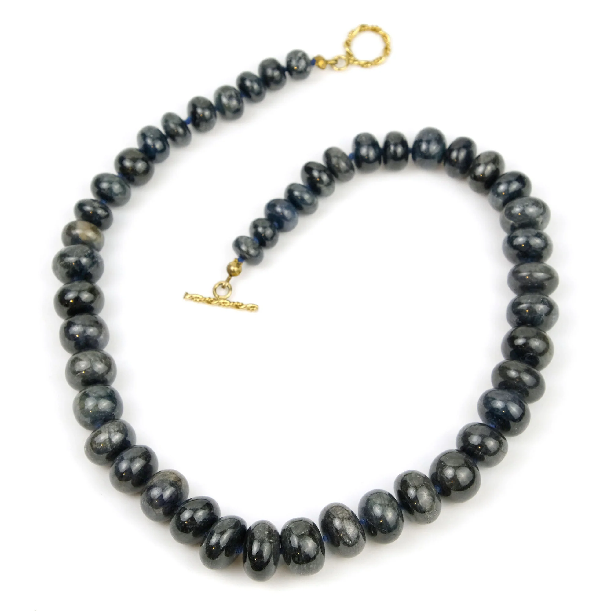 Sapphire Necklace with Gold Filled Toggle Clasp - Image 2