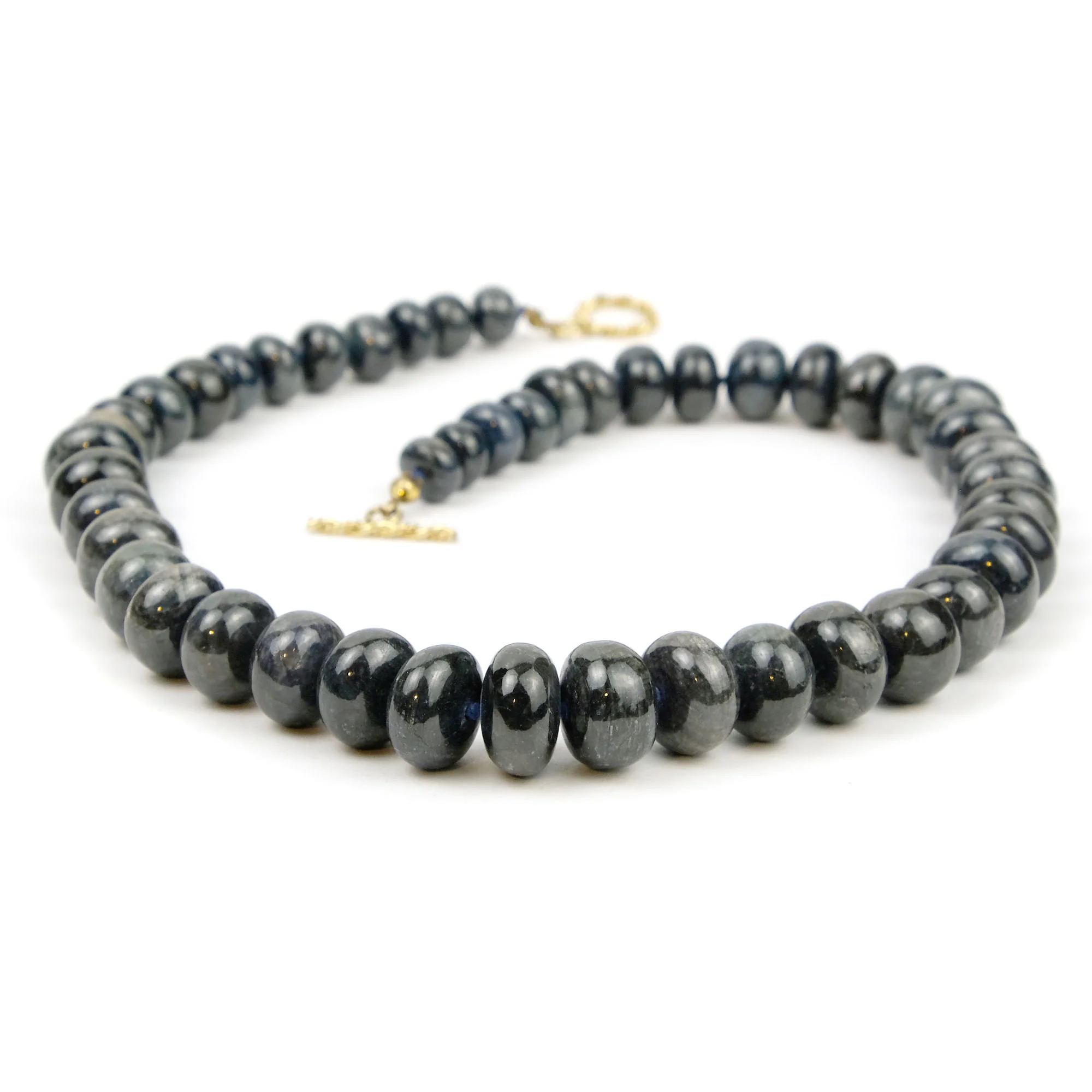 Sapphire Necklace with Gold Filled Toggle Clasp - Image 3