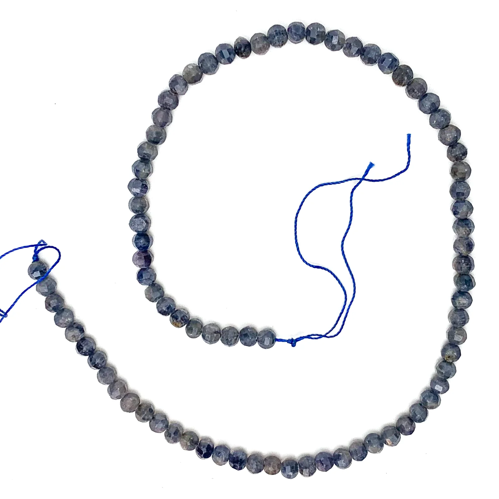 Sapphire Raw 5.5mm Faceted Rounds Bead Strand - Image 2