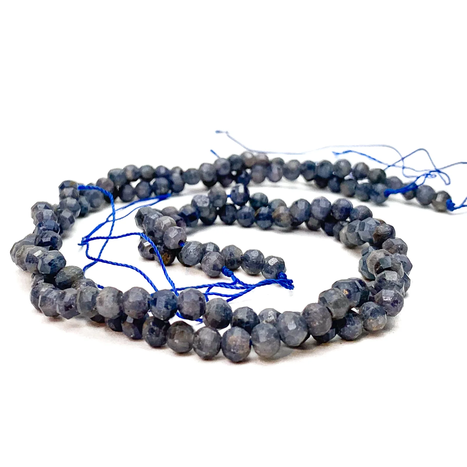 Sapphire Raw 5.5mm Faceted Rounds Bead Strand - Image 3
