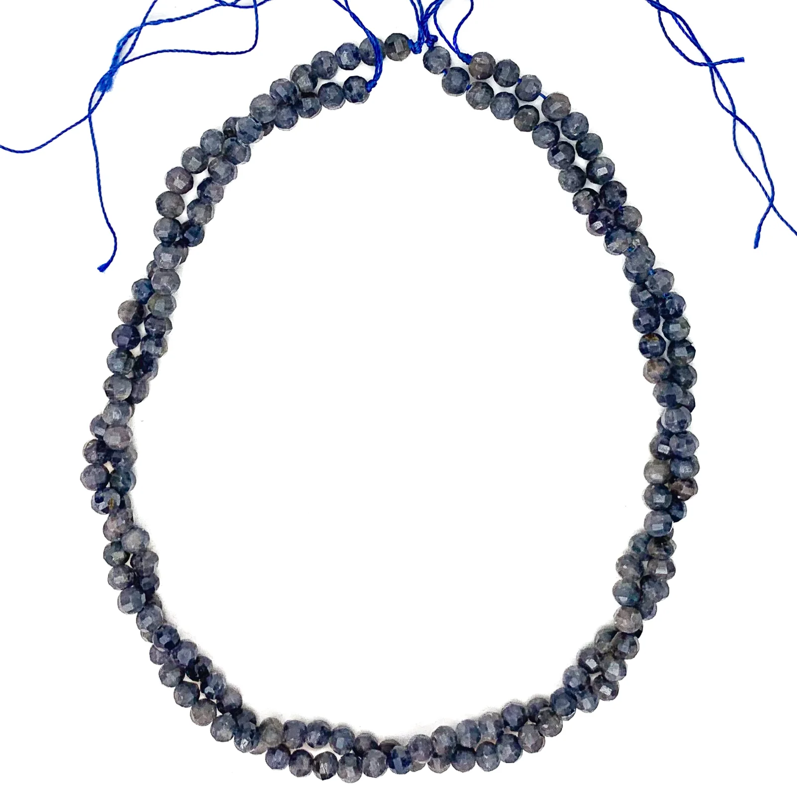Sapphire Raw 5.5mm Faceted Rounds Bead Strand - Image 4
