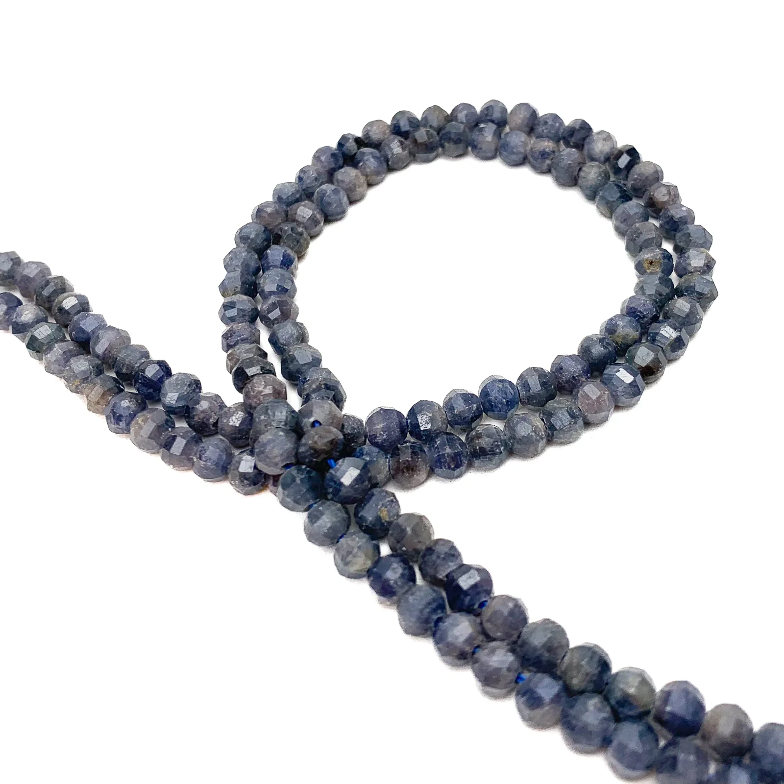 Sapphire Raw 5.5mm Faceted Rounds Bead Strand - Image 5
