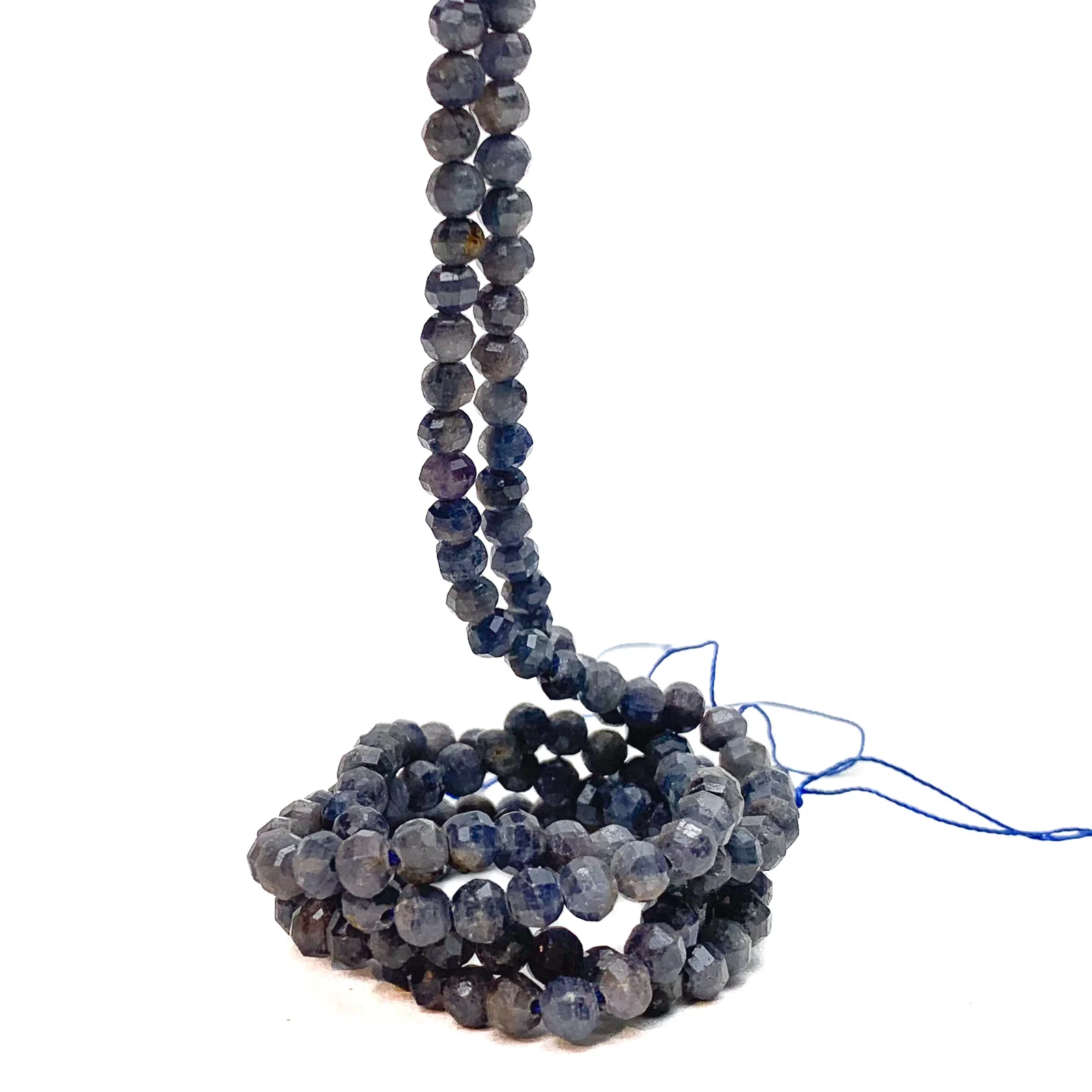Sapphire Raw 5.5mm Faceted Rounds Bead Strand - Image 6