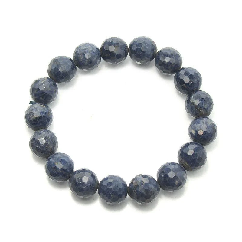 Sapphire Faceted Stretch Bracelet 13.5mm - Image 4