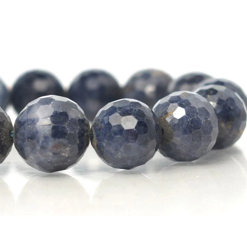 Sapphire Faceted Stretch Bracelet 15mm - Image 3