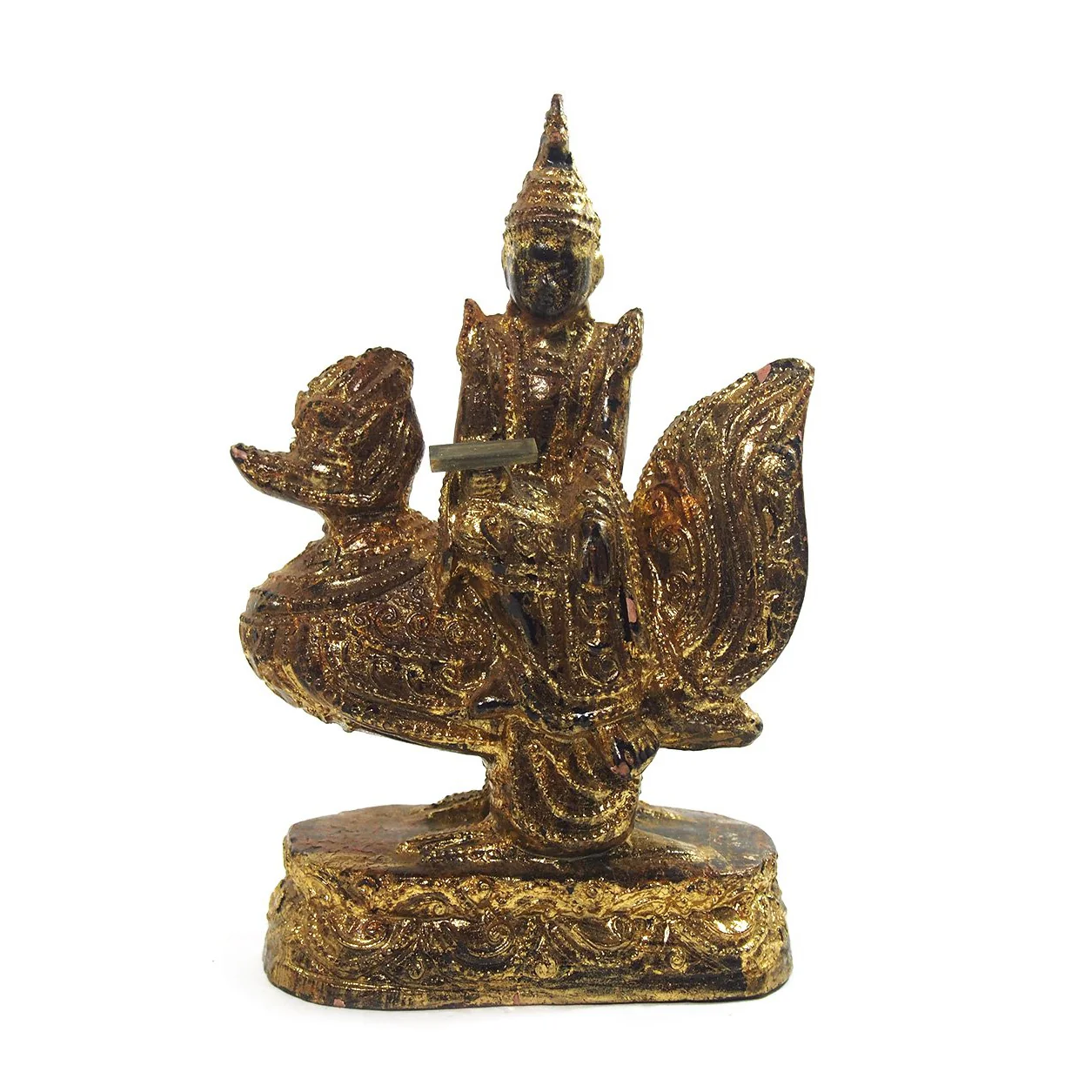 Saraswati Black Lacquer Golden Leaf Figure from Burma known as Thurathadi Dewi - Image 2