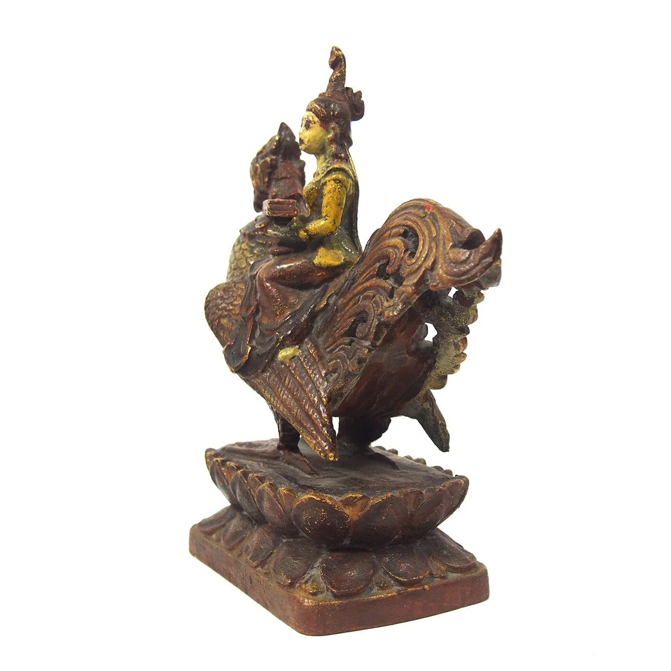 Saraswati Goddess Atop the Golden Swan Figure from Burma known as Thurathadi Dewi - Image 2