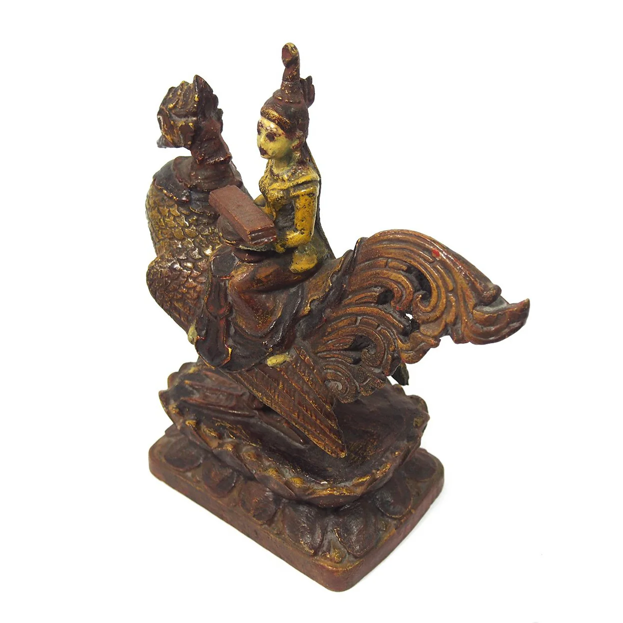 Saraswati Goddess Atop the Golden Swan Figure from Burma known as Thurathadi Dewi - Image 4