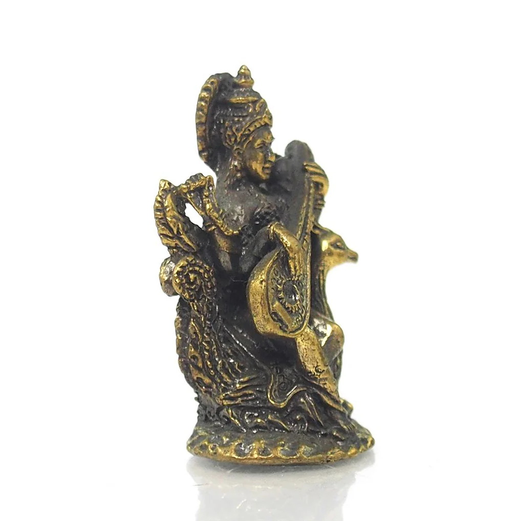Saraswati Brass Statue - Image 2