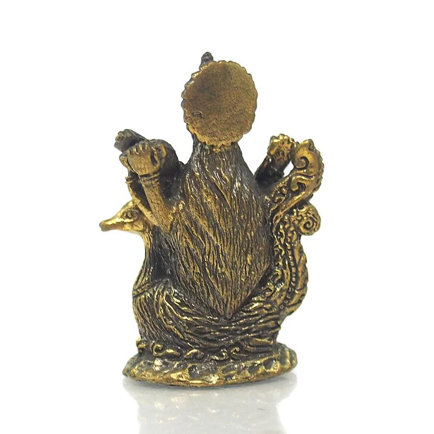 Saraswati Brass Statue - Image 3