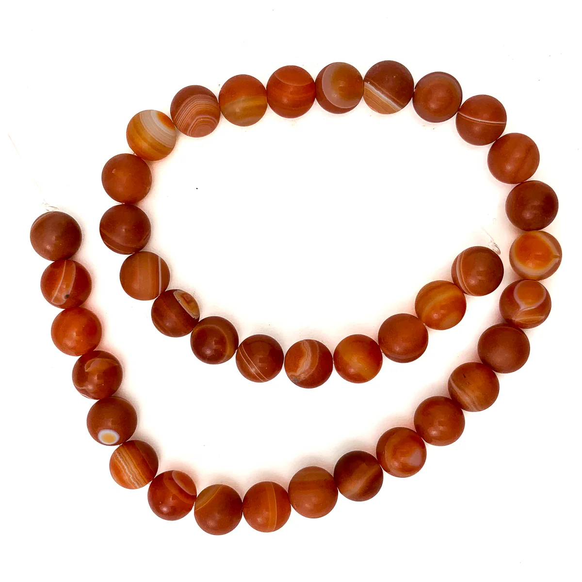 Sardonyx 10mm Matte Rounds - Image 2