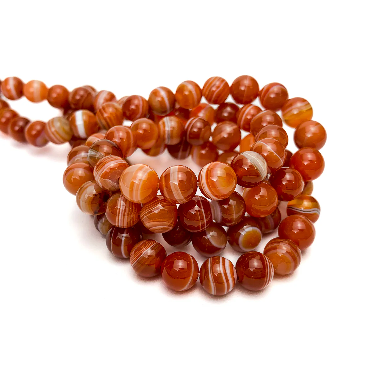 Sardonyx 8mm Smooth Rounds Strand - Image 3