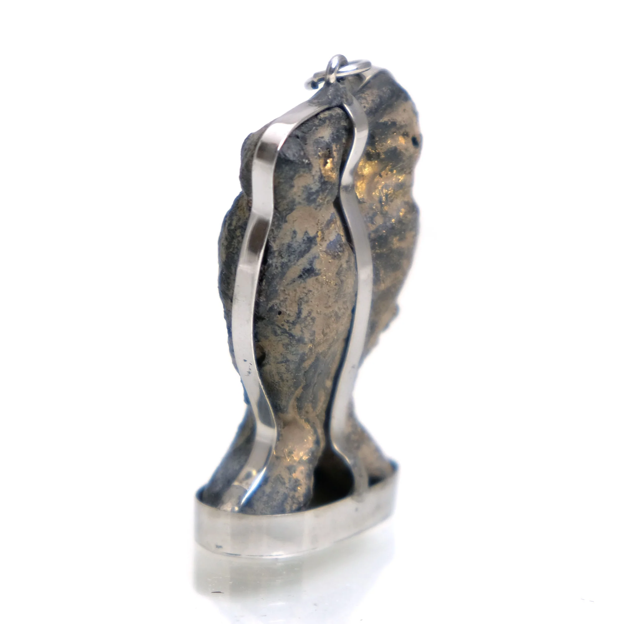 Sarika "Golden Tongue" Love Birds Thai Terracotta Amulet Pendant - Image 2