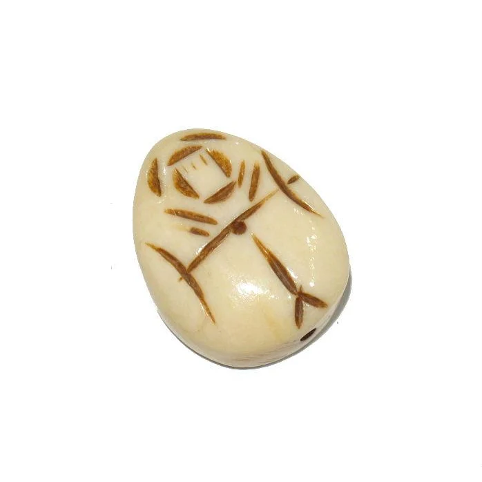 Scarab Hand Carved Cow Bone Bead - Image 5
