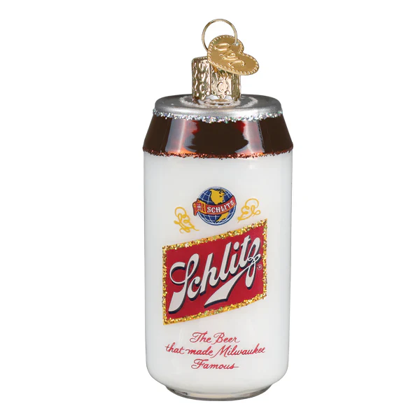 Schlitz Beer Can Glass Ornament - Image 2