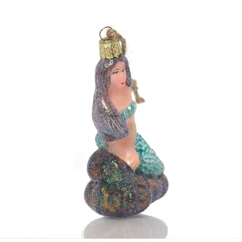 Seaside Mermaid Glass Ornament - Image 6